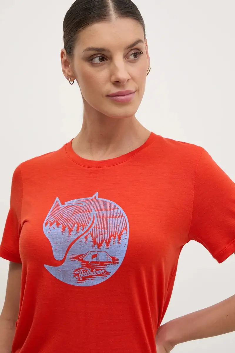 maglietta sportiva Abisko Wool Fox colore arancione F84118 miniatura 4