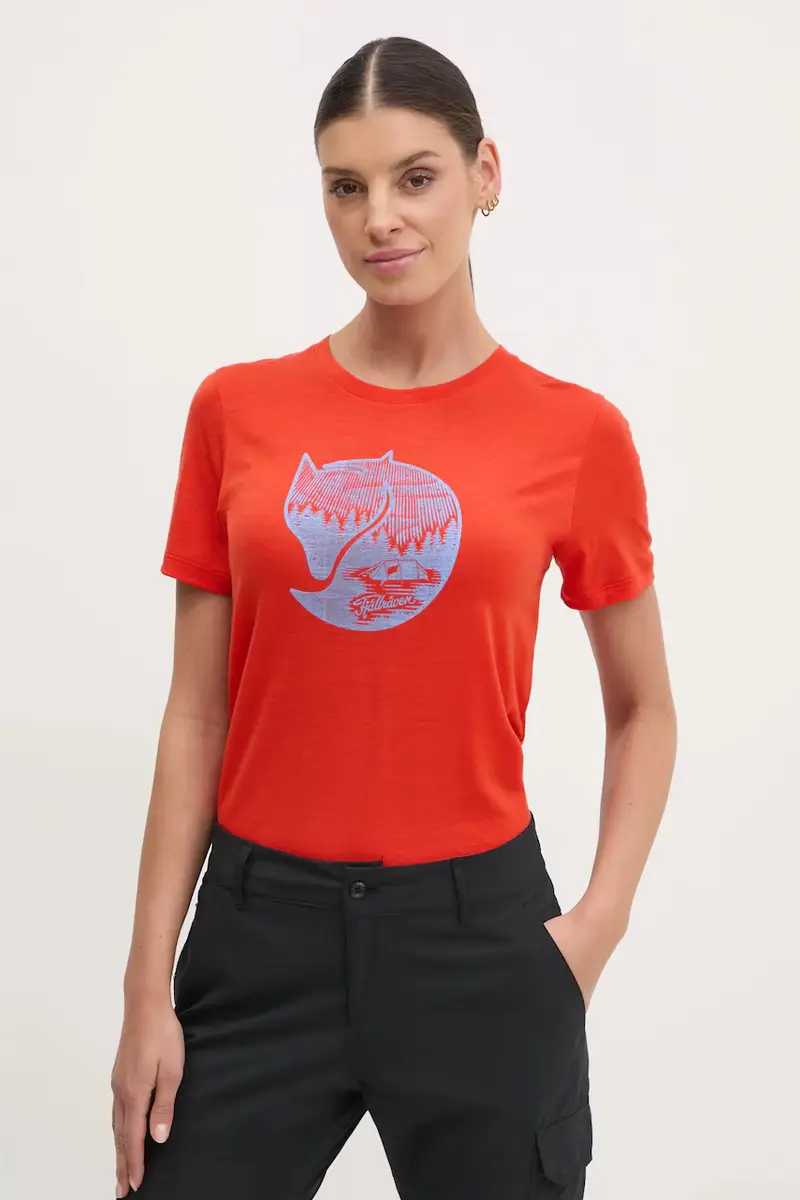 maglietta sportiva Abisko Wool Fox colore arancione F84118
