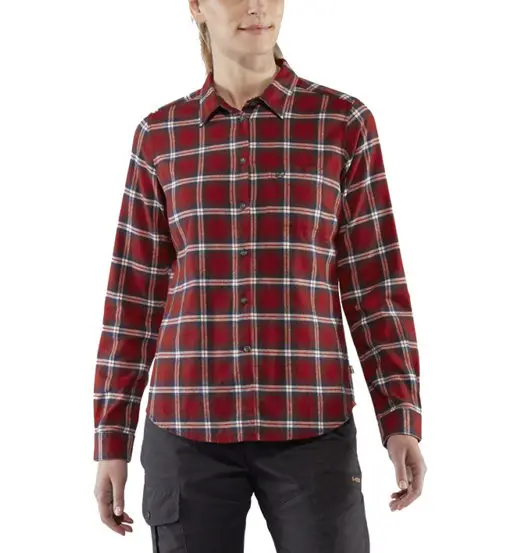 Övik Flannel - camicia maniche lunghe - donna Red