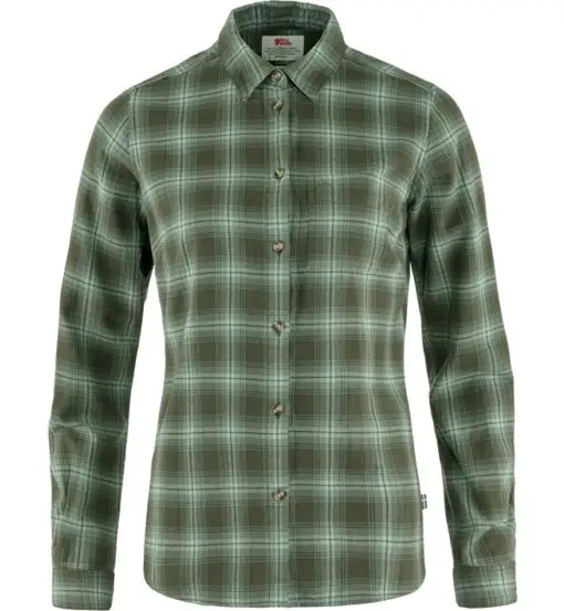 Övik Flannel W - camicia maniche lunghe - donna Green