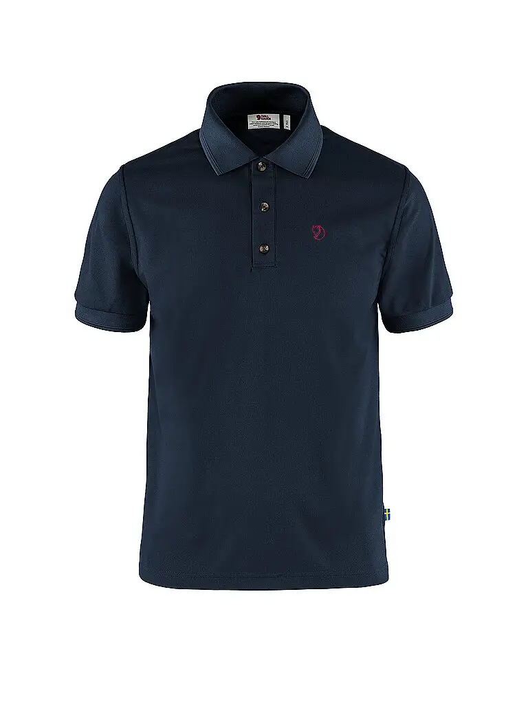 Polo tecnica da uomo Crowley Pique blu | L