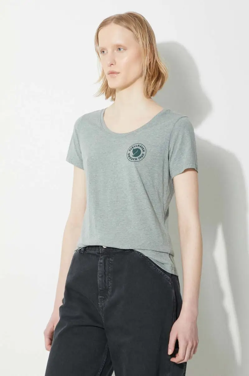 Fjallraven T-shirt Donna Verde 3830370 miniatura 4