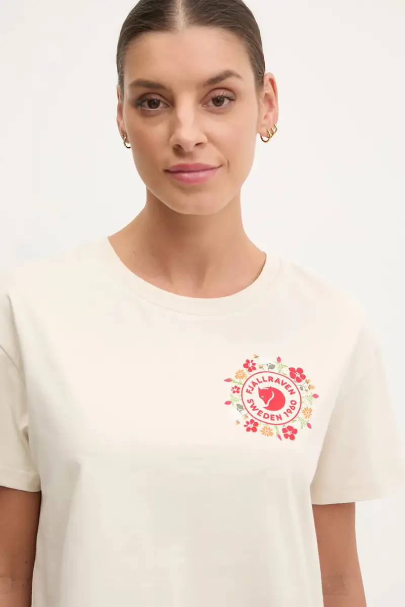 Fjallraven T-shirt Donna Beige 3121486 miniatura 4