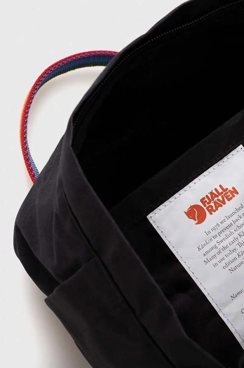 zaino bambino/a Kanken Rainbow Mini Nero miniatura 5