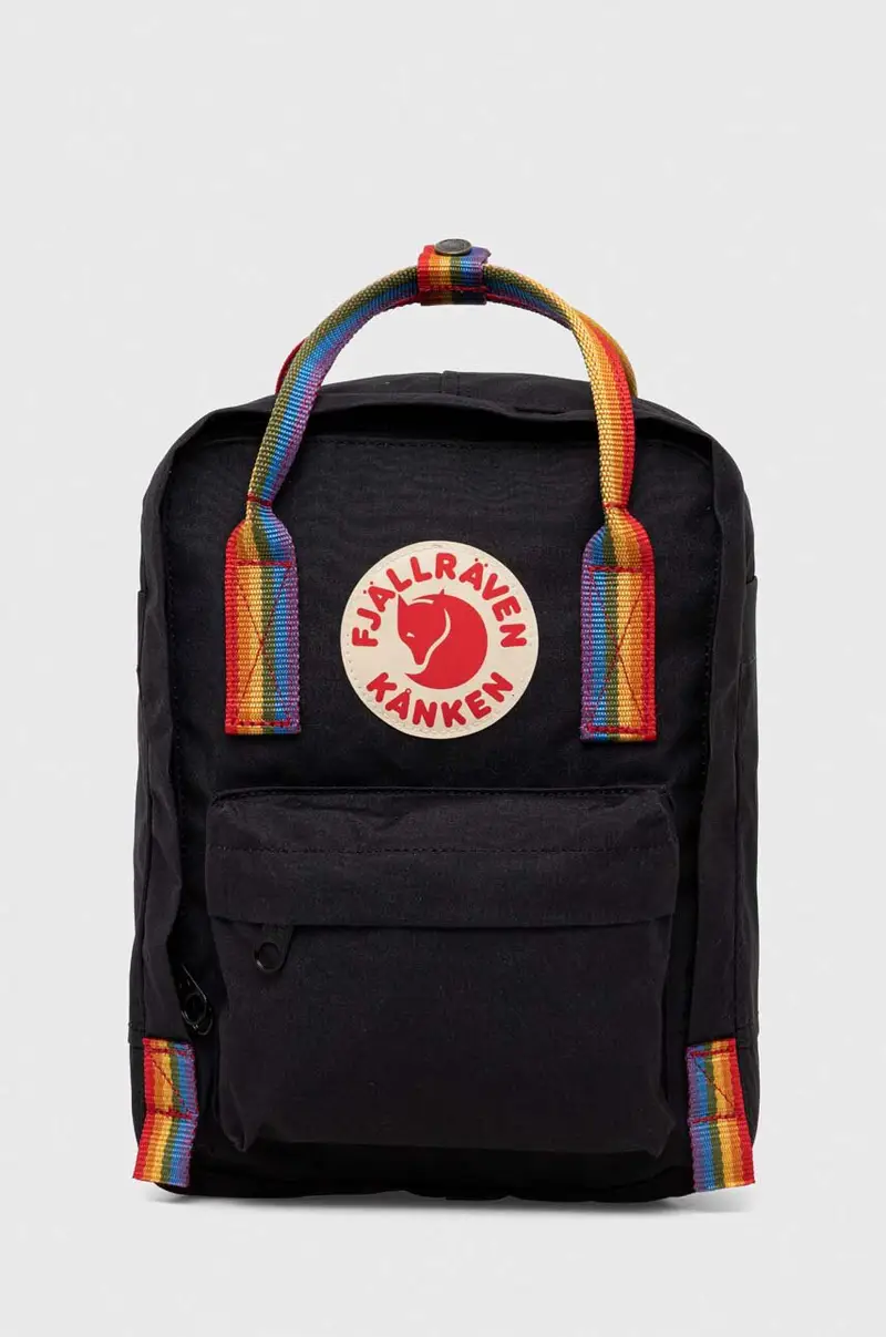 zaino bambino/a Kanken Rainbow Mini Nero