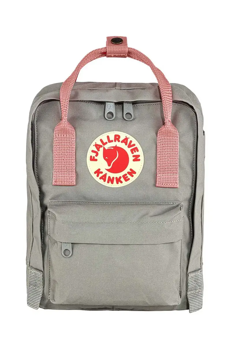 zaino Kanken Mini colore rosa con applicazione