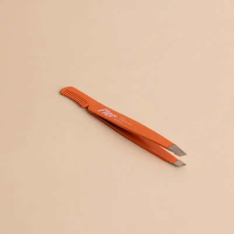 Accessori Eyebrow Tweezer with Comb Solid Orange - Pinzette sopracciglia miniatura 2