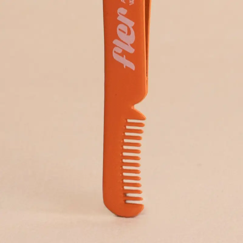 Accessori Eyebrow Tweezer with Comb Solid Orange - Pinzette sopracciglia miniatura 5