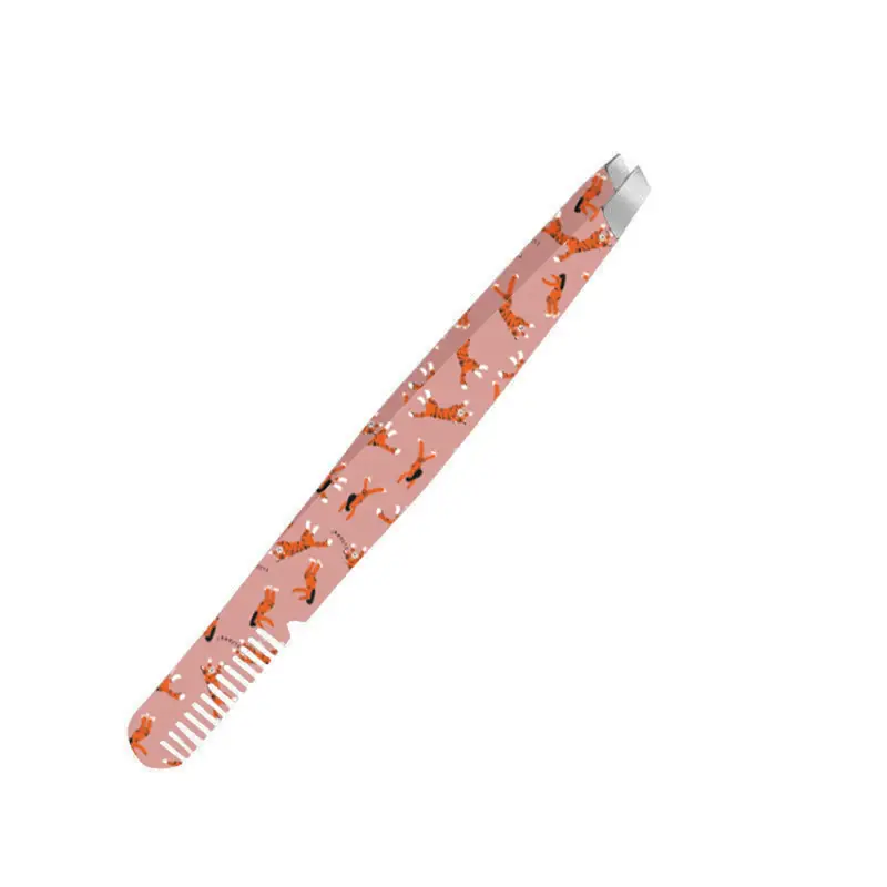 Accessori Eyebrow Tweezer with Comb Tigers Pattern - Pinzette sopracciglia