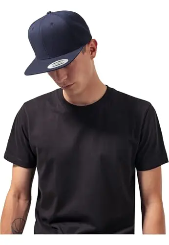 Flexfit Classic Snapback Cap, Mütze Unisex Kappe für Damen und Herren, One Size, Farbe darknavy/darknavy