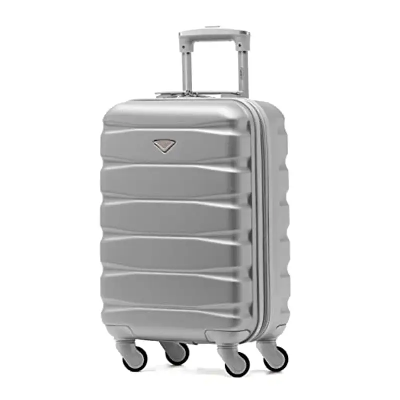 Flight Knight ABS Trolley Bagaglio A Mano 55x35x20cm Compatibile Con Alitalia, easyJet, RyanAir, KLM E Tanti Altri! Valigia Leggera Bagaglio A Mano 4 Rotelle.