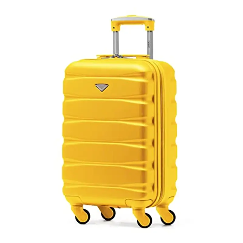 Flight Knight ABS Trolley Bagaglio A Mano 55x35x20cm Compatibile Con Alitalia, easyJet, RyanAir, KLM E Tanti Altri! Valigia Leggera Bagaglio A Mano 4 Rotelle.