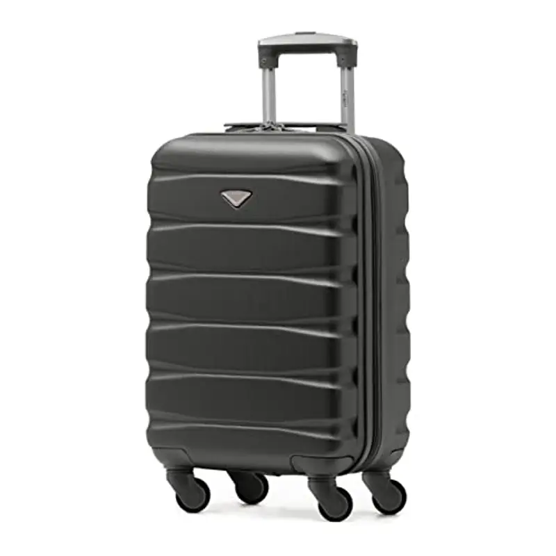 Flight Knight ABS Trolley Bagaglio A Mano 55x35x20cm Compatibile Con Alitalia, easyJet, RyanAir, KLM E Tanti Altri! Valigia Leggera Bagaglio A Mano 4 Rotelle.