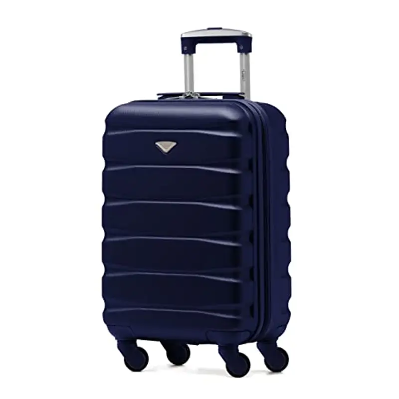 Flight Knight ABS Trolley Bagaglio A Mano 55x35x20cm Compatibile Con Alitalia, easyJet, RyanAir, KLM E Tanti Altri! Valigia Leggera Bagaglio A Mano 4 Rotelle.