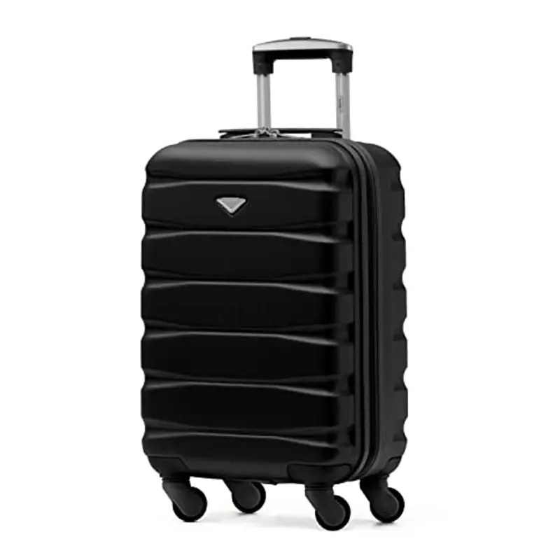 Flight Knight ABS Trolley Bagaglio A Mano 55x35x20cm Compatibile Con Alitalia, easyJet, RyanAir, KLM E Tanti Altri! Valigia Leggera Bagaglio A Mano 4 Rotelle.