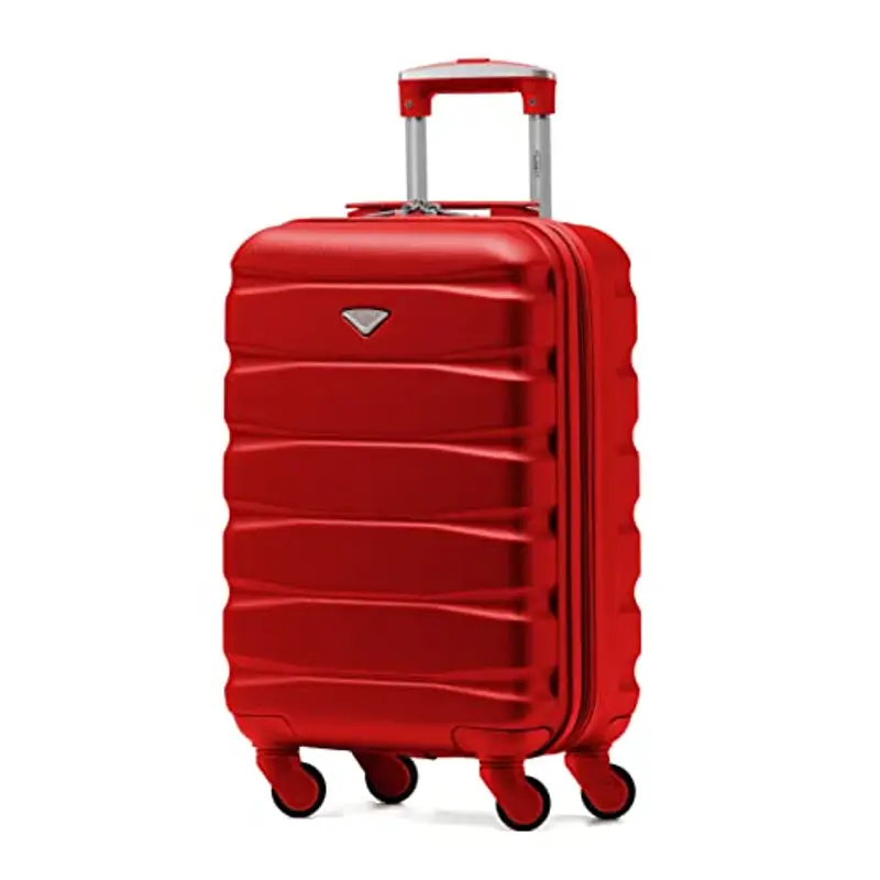 Flight Knight ABS Trolley Bagaglio A Mano 55x35x20cm Compatibile Con Alitalia, easyJet, RyanAir, KLM E Tanti Altri! Valigia Leggera Bagaglio A Mano 4 Rotelle.