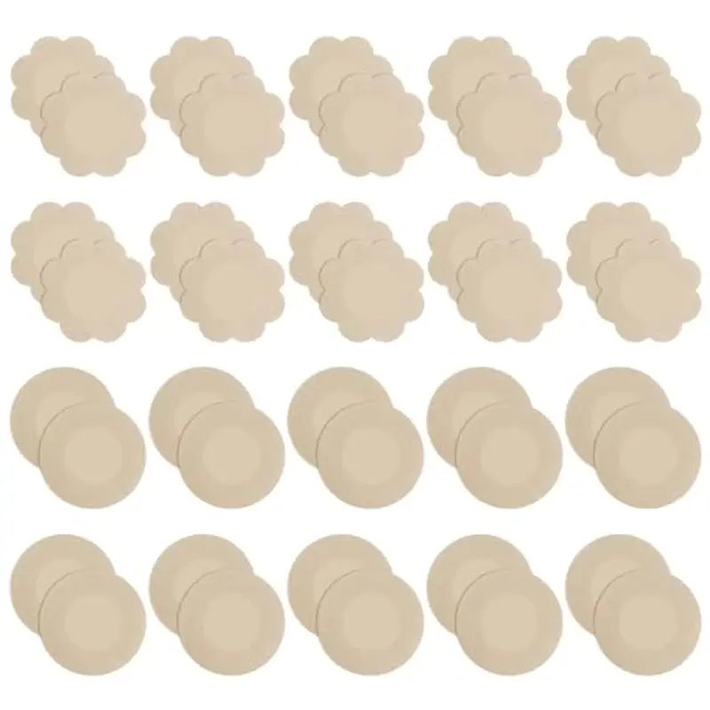 flintronic 40 Pezzi Copricapezzoli Invisibili Adesivi Monouso per Capezzoli, Copri Capezzolo da Donna, Copricapezzoli Adesivi, Seno Capezzolo Copre per Donne Ragazze Festa, Forma di Circolo e Fiore