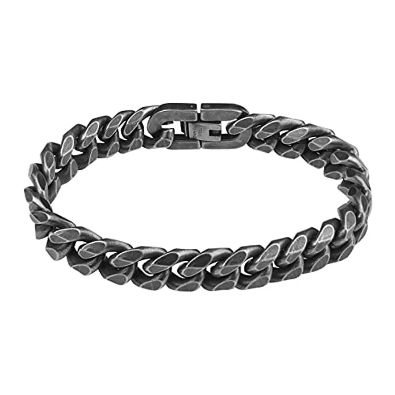 flintronic Bracciale Uomo a Catena Grossa Robusta, Bracciale Donna Uomo, Braccialetto Catena in Acciaio Inox, 10 * 21 cm, Regalo Perfetto