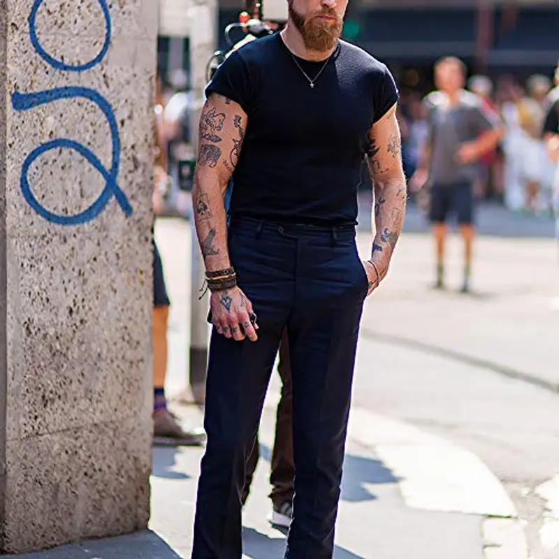 flintronic Bracciale Uomo Pelle, 6 Pezzi Bracciale Corda Uomo Donna, Bracciale Intrecciato in Pelle, Bracciale per Uomo Donna, Idea Regalo per Fidanzato, Amici, Marito, 18-34CM miniatura 3