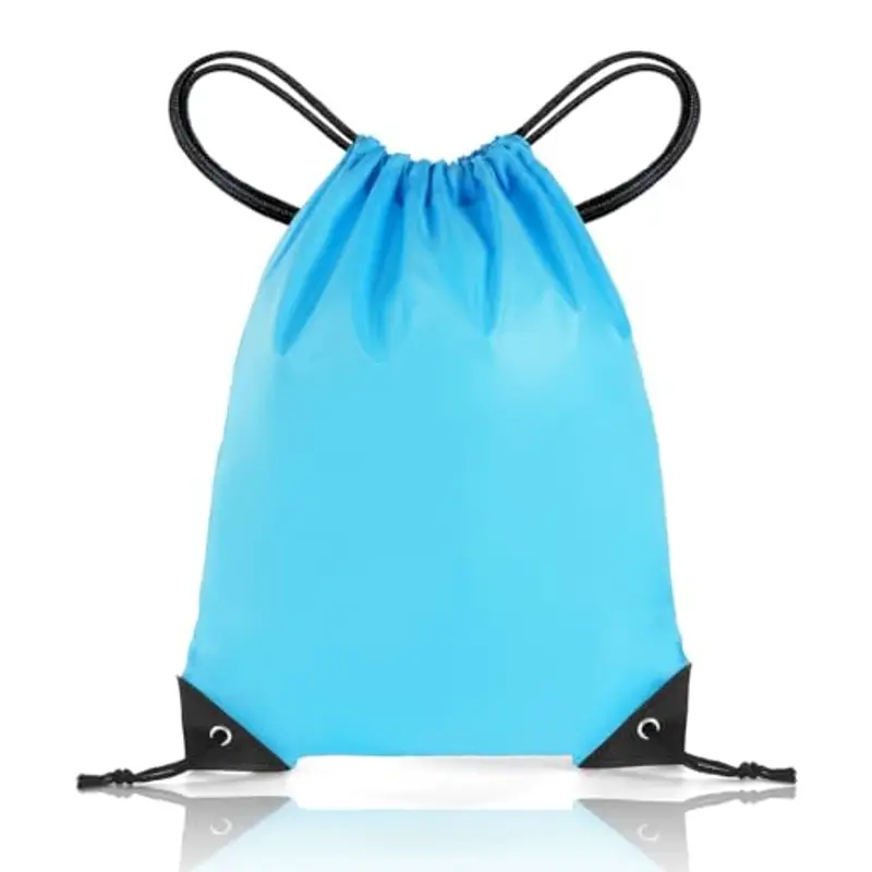 flintronic Palestra Borsa da Spiaggia, Sportiva Gym Sack, PE Borse con Coulisse, Zaino a Corda per Sport, Spiaggia, Viaggi, Vacanze - Unisex (Blu)