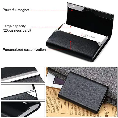 flintronic Porta Carte Credito, Porta Carte Credito in Acciaio Inossidabile, Portafoglio Carte Credito Donna e Uomo miniatura 3