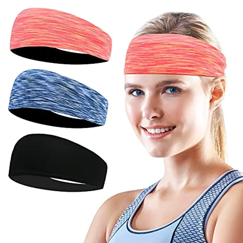 Flintronic Sport Headband, Fascia da Corsa, Antiscivolo umidità Ampia Fascia per Capelli,Fasce Antisudore, Fascia da