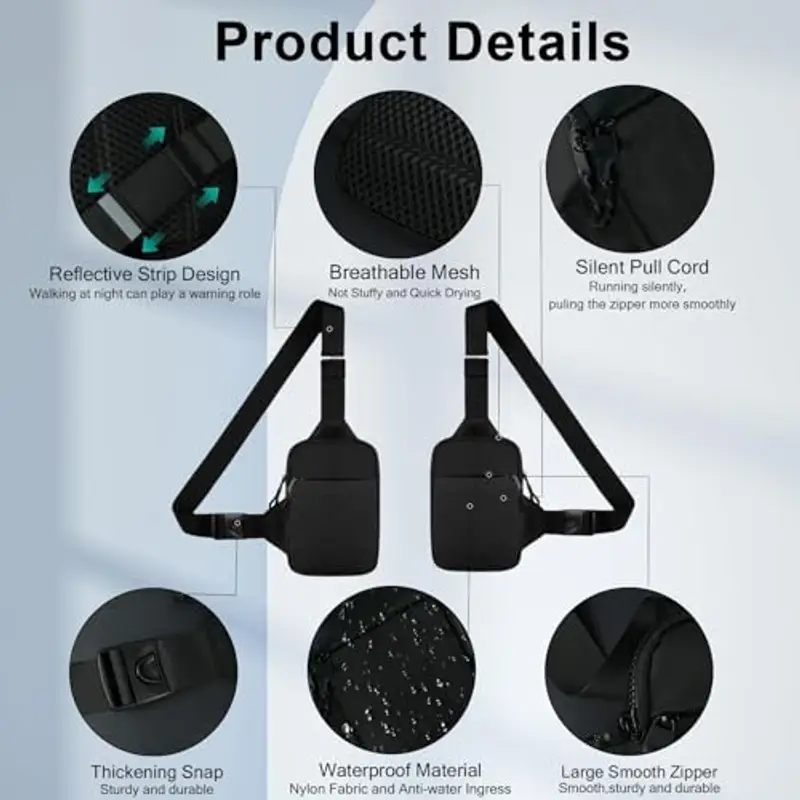 Flintronic Borsa a tracolla Uomo Nero 1602650 miniatura 3