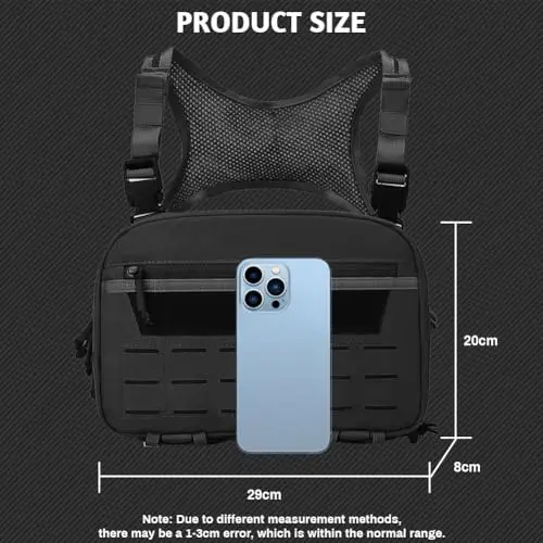 flintronic Zaino Tattico da Petto, Zaino Tattico da Combattimento, Borsa da Ricognizione miniatura 2