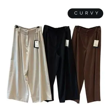 PANTALONE PALAZZO DONNA OVER FLORA CURVY 260157