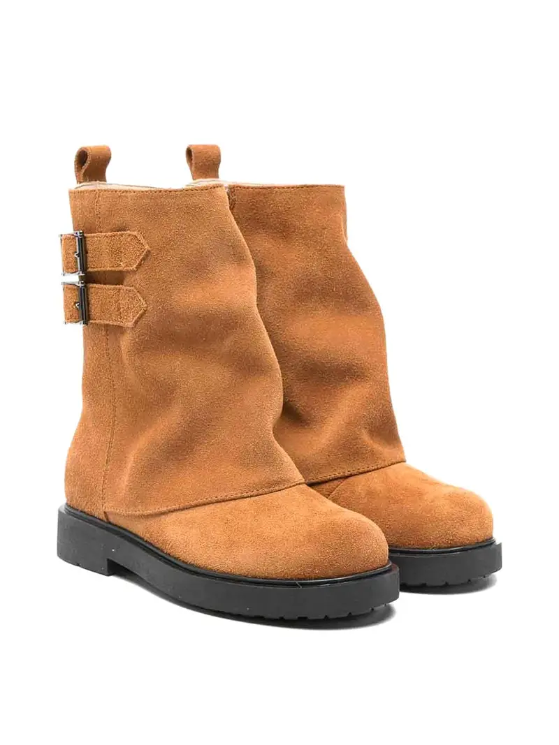 Stivaletti In Pelle Marrone