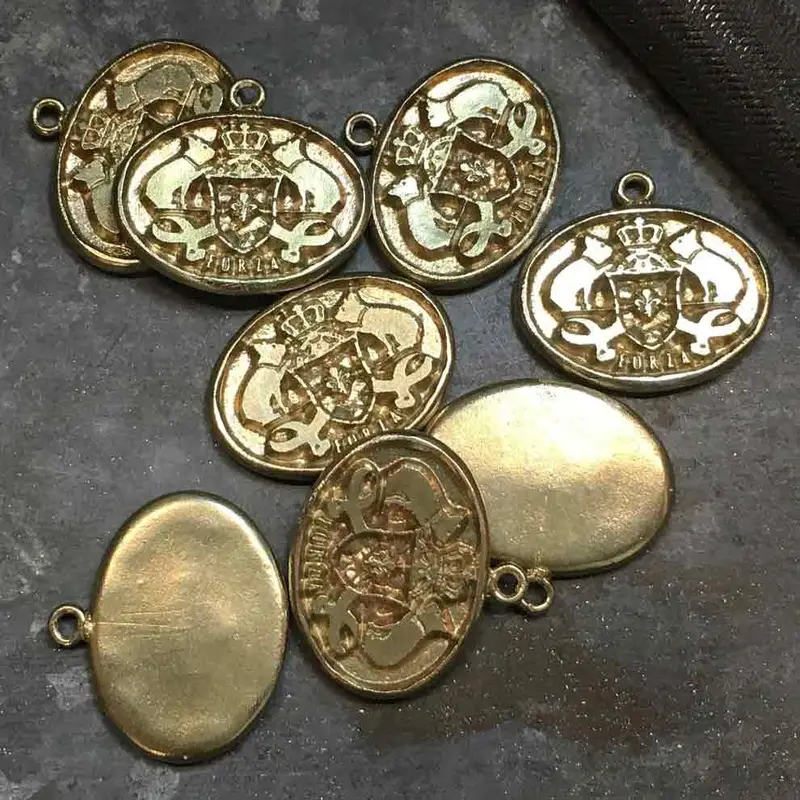 Medaglietta In Ottone Con Nome Numero Di Telefono