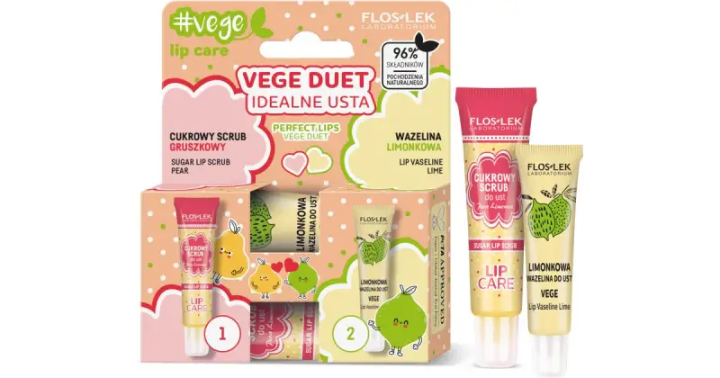 Vege Perfect Confezione Regalo Per Le Labbra Pear Scrub 14 G + Lime Vaselina 10 G