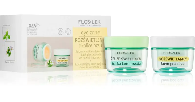 Zone Confezione Regalo Per Una Pelle Luminosa E Liscia Gel Contorno Occhi Alla Piantaggine E Eufrasia 10 G + Crema Illuminante Pe