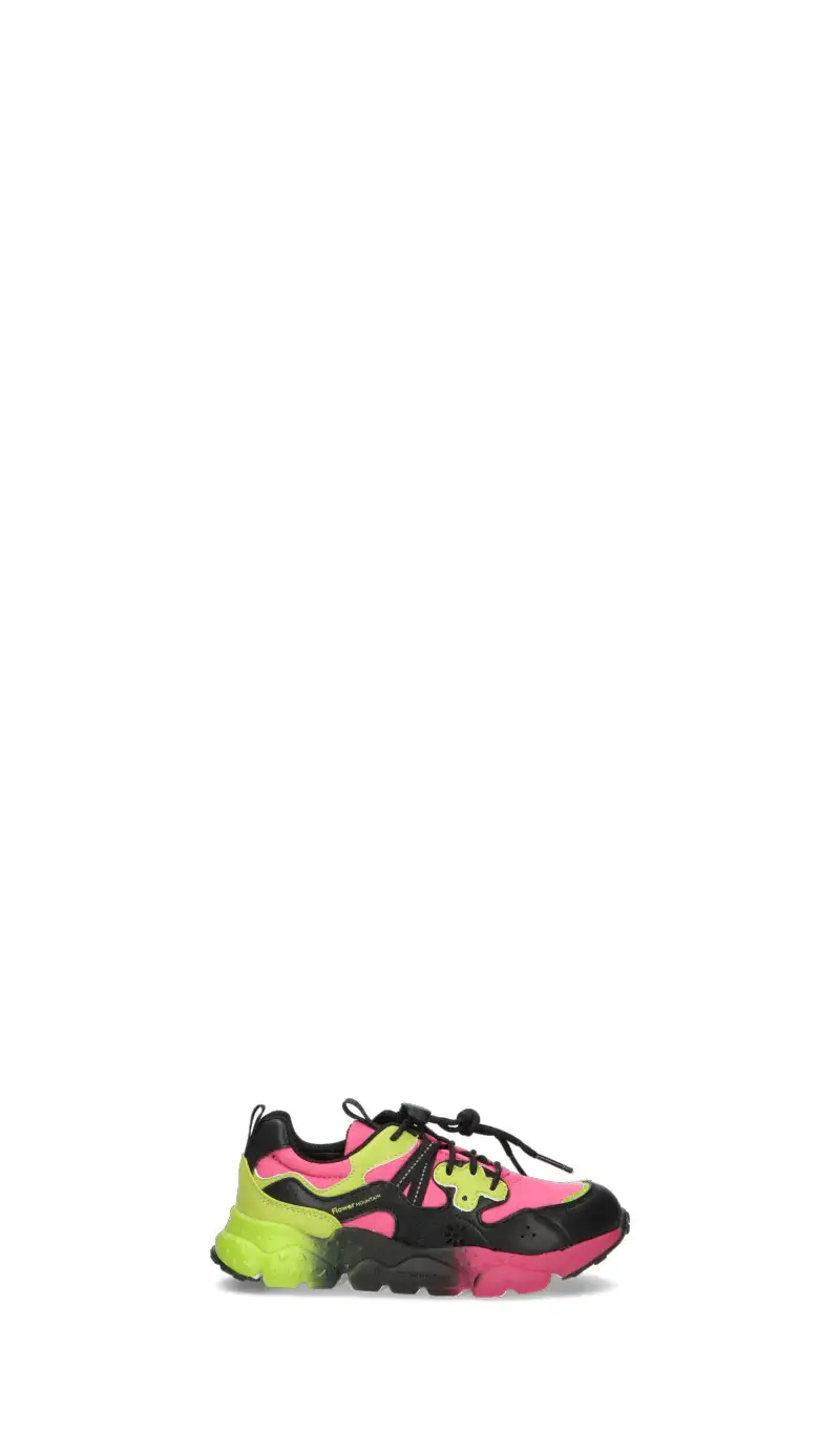 Sneaker bimba rosa/nera/verde Vario