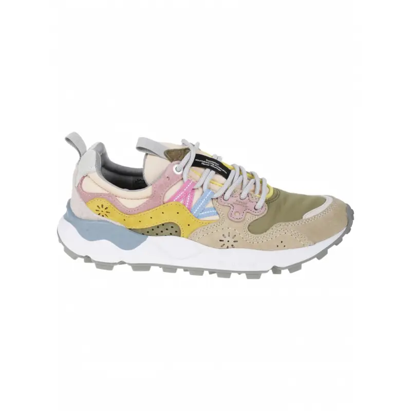 scarpe donna in suede e nylon con lacci