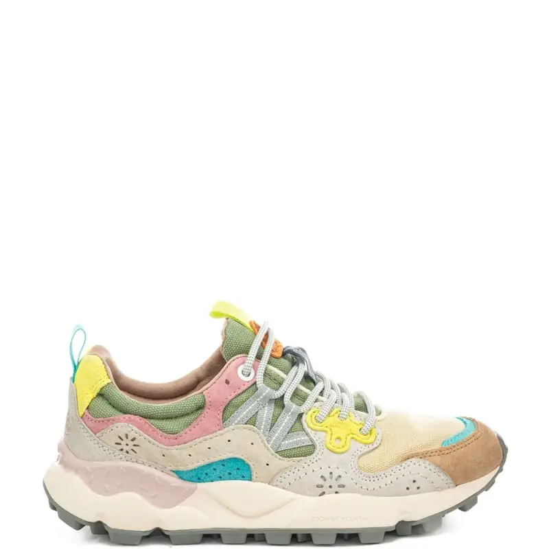 sneakers da donna yamano 3 in tessuto tecnico beige bianco