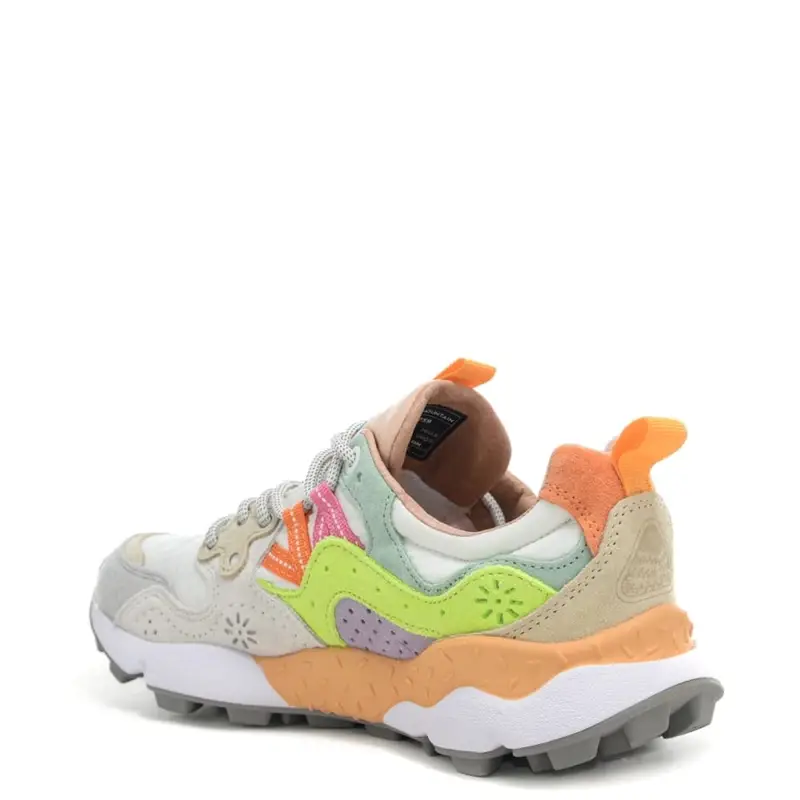 sneakers da donna yamano 3 in tessuto tecnico bianco giallo miniatura 3