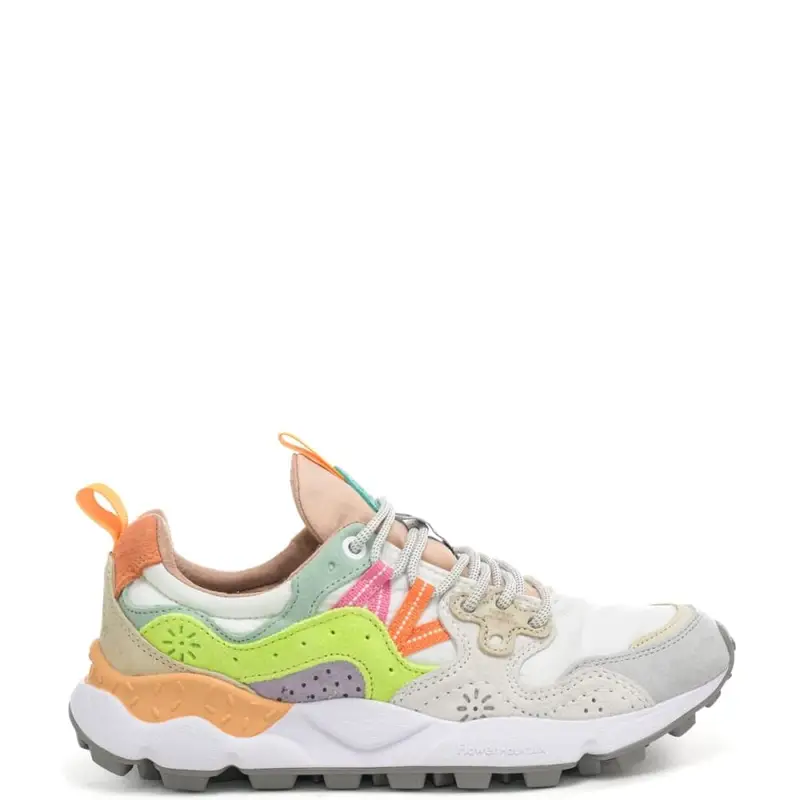 sneakers da donna yamano 3 in tessuto tecnico bianco giallo