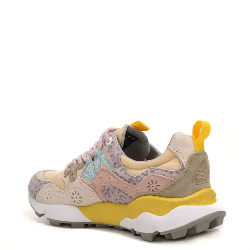 sneakers da donna yamano 3 in tessuto tecnico lilla salmone miniatura 2