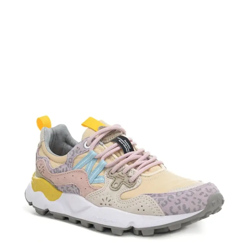 sneakers da donna yamano 3 in tessuto tecnico lilla salmone miniatura 3