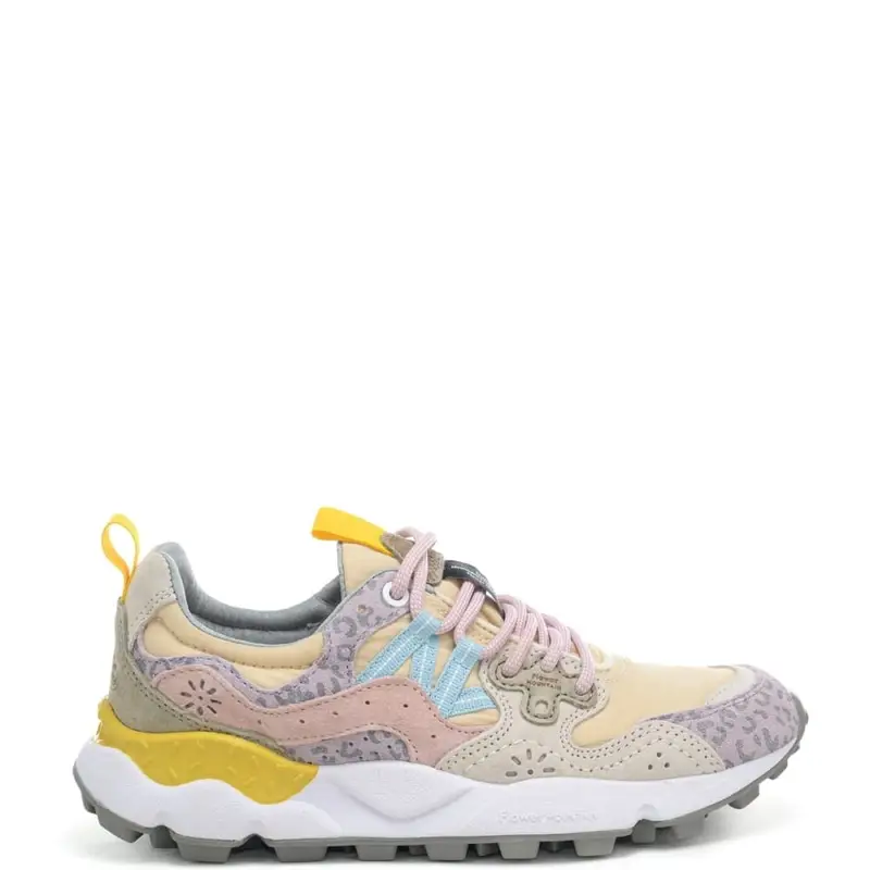 sneakers da donna yamano 3 in tessuto tecnico lilla salmone