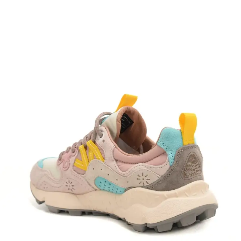 sneakers da donna yamano 3 in tessuto tecnico rosa chiaro miniatura 2