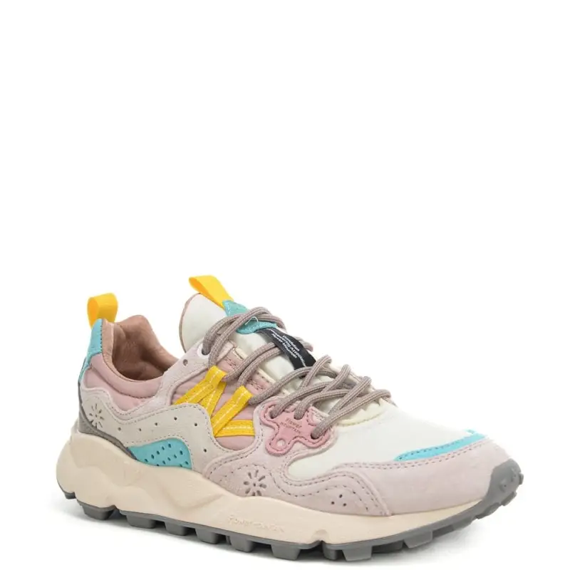 sneakers da donna yamano 3 in tessuto tecnico rosa chiaro miniatura 3