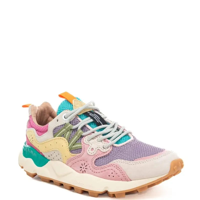 sneakers da donna yamano 3 in tessuto tecnico rosa lilla miniatura 2