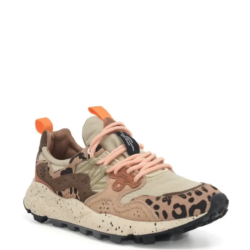 sneakers da donna yamano 3 uni in camoscio multicolor e tessuto tecnico beige milk miniatura 2