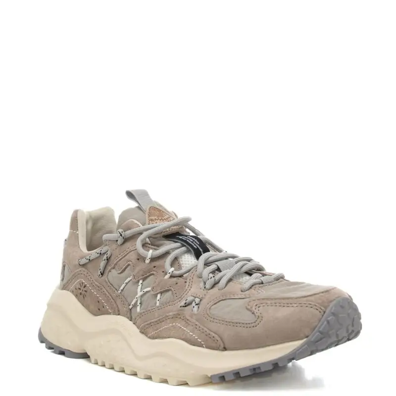 sneakers da uomo yamabushi in tessuto tecnico grigio chiaro miniatura 2