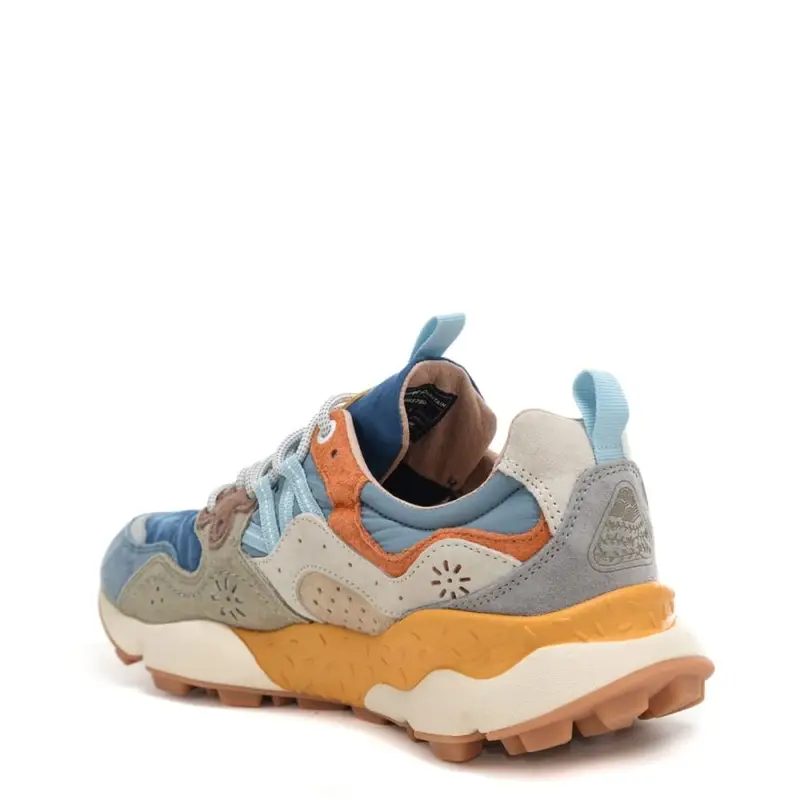 sneakers da uomo yamano 3 man in camoscio e tessuto tecnico azzurro miniatura 3