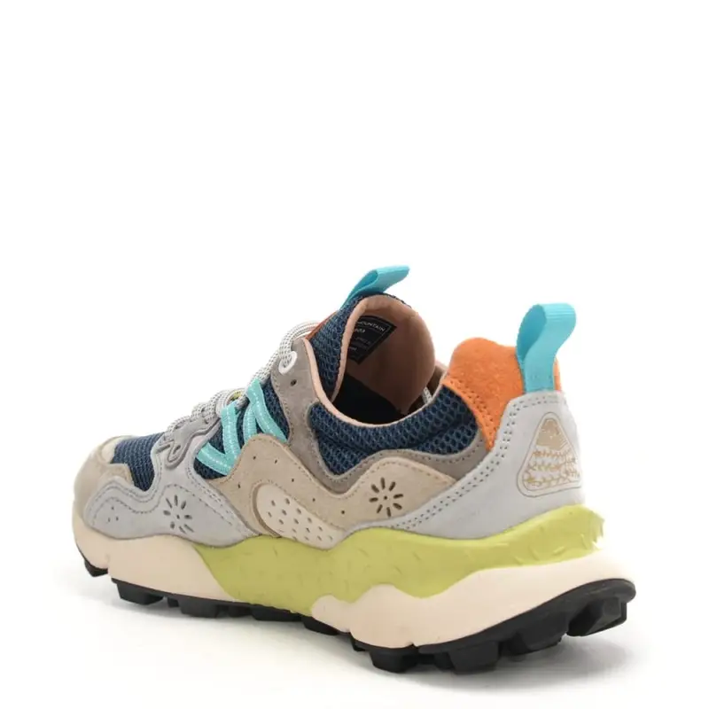 sneakers da uomo yamano 3 man in camoscio e tessuto tecnico grigio chiaro miniatura 3