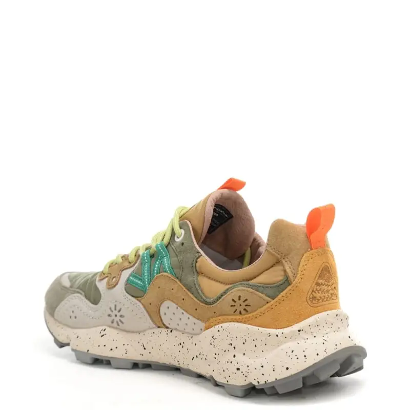 sneakers da uomo yamano 3 man in camoscio e tessuto tecnico grigio chiaro miniatura 2