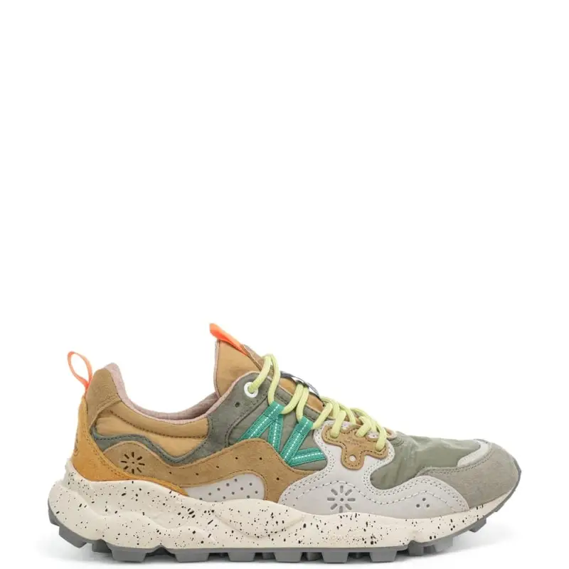 sneakers da uomo yamano 3 man in camoscio e tessuto tecnico grigio chiaro